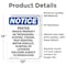 Signmission Posted Private Property No Trespassing OSHA Notice Sign, Vinyl Decal, 10in W x 14in L, 2PK OS-2PACK-NS-D-1014-V-17731 - alternate 4